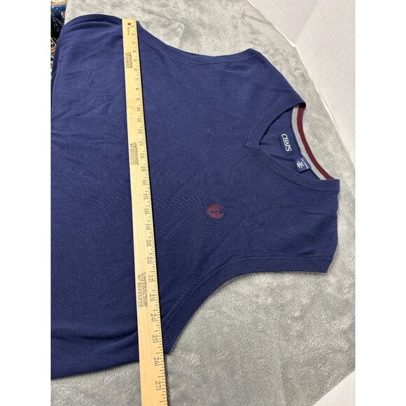 Chaps Mens Navy V-Neck Sweater Vest XXL Layering Office Professional All Seasons - Picture 4 of 9